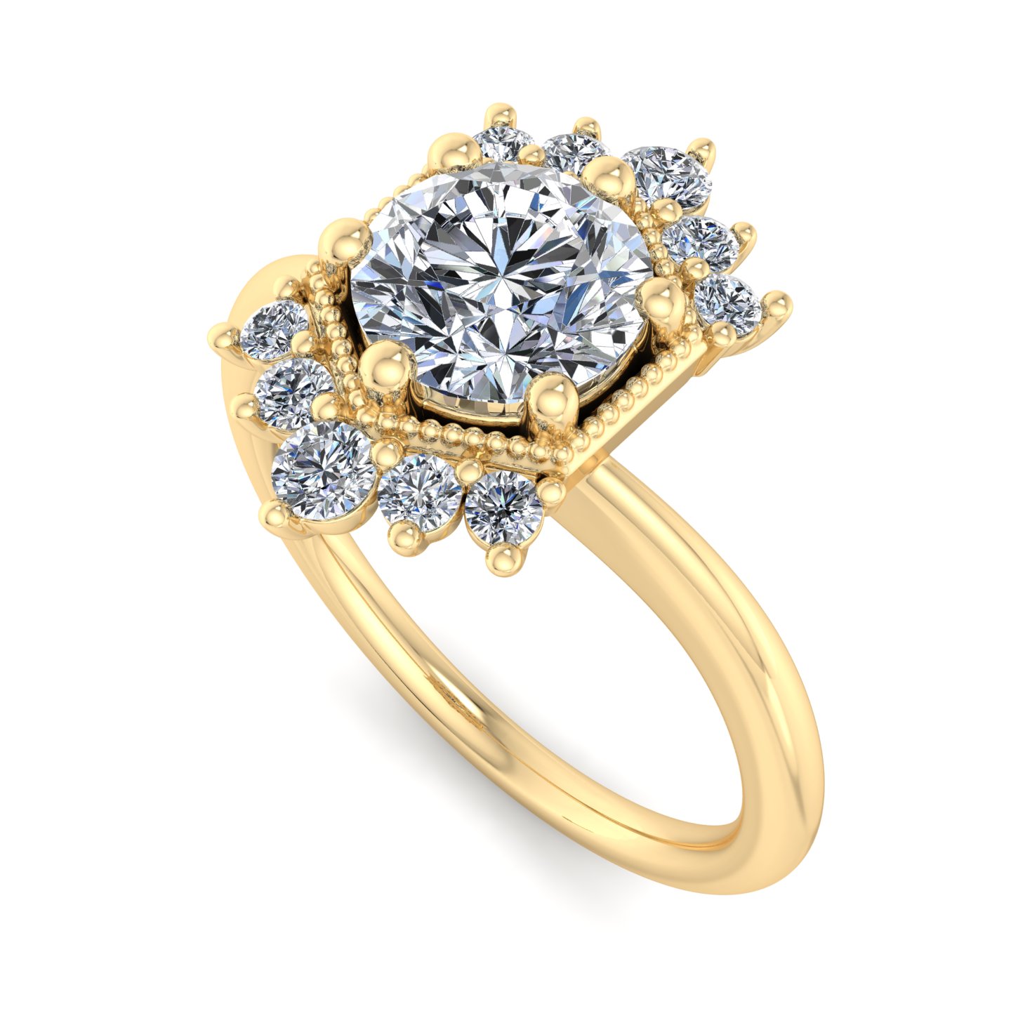 Mackenzie Halo Engagement Ring